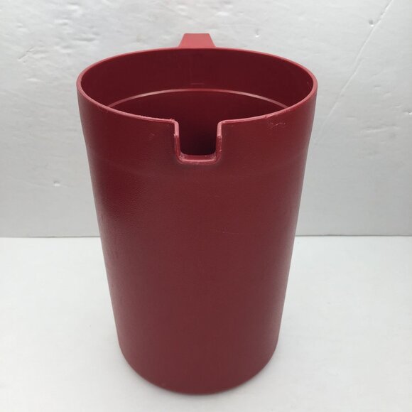 Vintage Tupperware 1.5 Quart Red Pitcher 1676-1 Push Button Seal Lid - Picture 9 of 16
